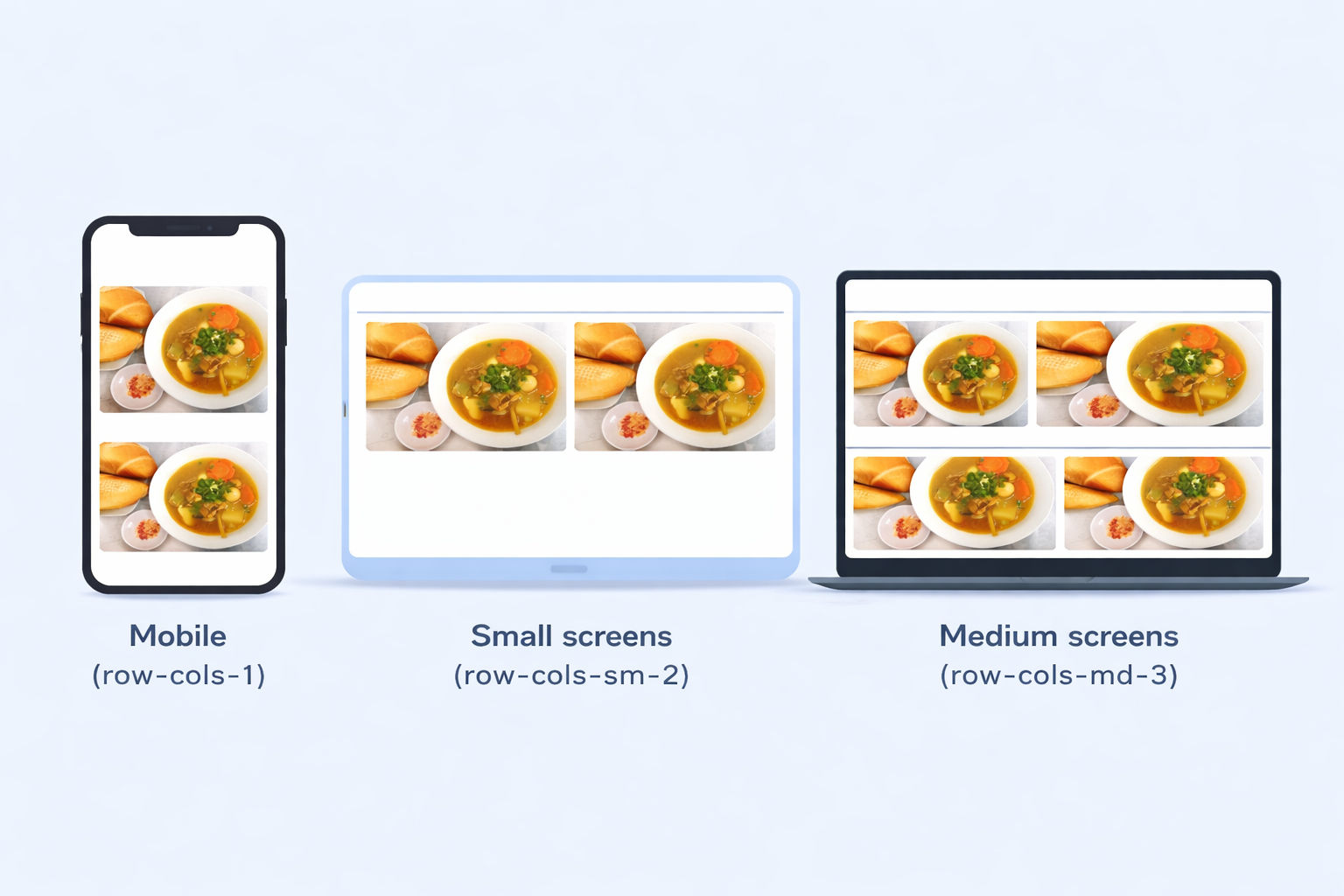 Responsive image gallery example